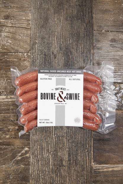 Natural Cased Beef Hot Dogs - 4 packs